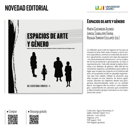 Novedad editorial «Espacios de arte y género»