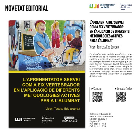 Novedad editorial «L´aprenentatge-servei com a eix vertebrador en l´aplicació de diferents metodologies actives per a l´alumnat»