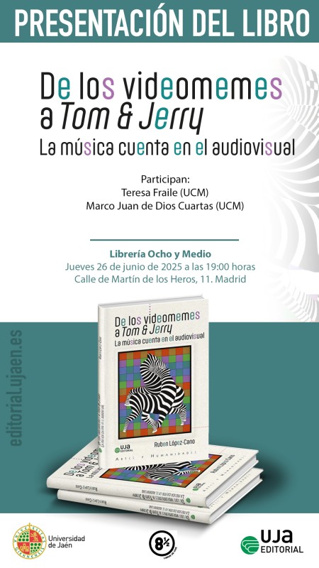 Presentación del libro "De los videomemes a Tom & Jerry: la música cuenta en el audiovisual" de Rubén López Cano en la Librería Ocho y Medio de Madrid.