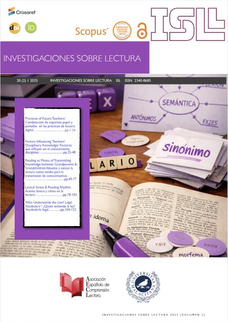 Disponible el segundo número del volumen 20 de la revista Investigaciones sobre Lectura