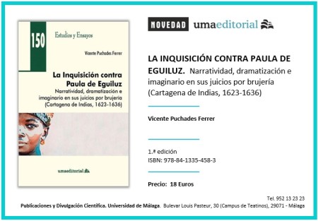 Novedad Editorial UMA. La Inquisición contra Paula de Eguiluz
