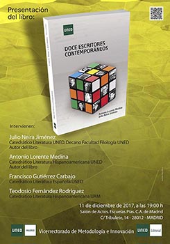 La Editorial UNED presenta el libro "Doce escritores contemporáneos"