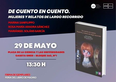 Firma de ejemplares de Editorial UNED en la Feria del Libro de Madrid: "De cuento en cuento. Mujeres y relatos de largo recorrido"