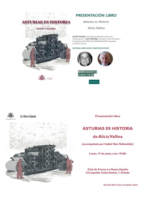 Presentación del libro «Asturias es historia» en Zayas (Príncipe de Vergara, 40 Madrid) y en Club Prensa Asturiana.