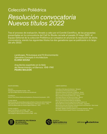 Resolución del Call for Books de la colección Poliědrica