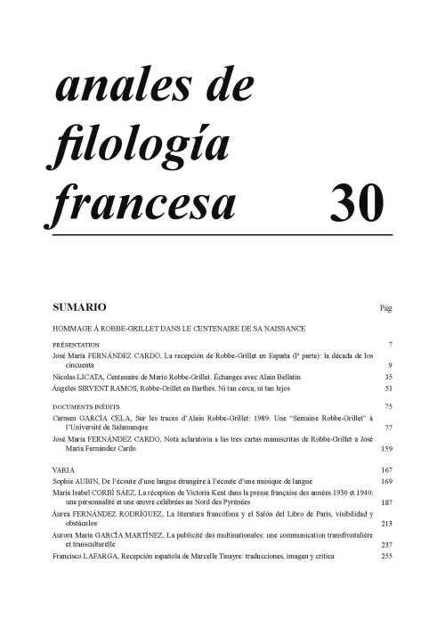 Anales de Filología Francesa